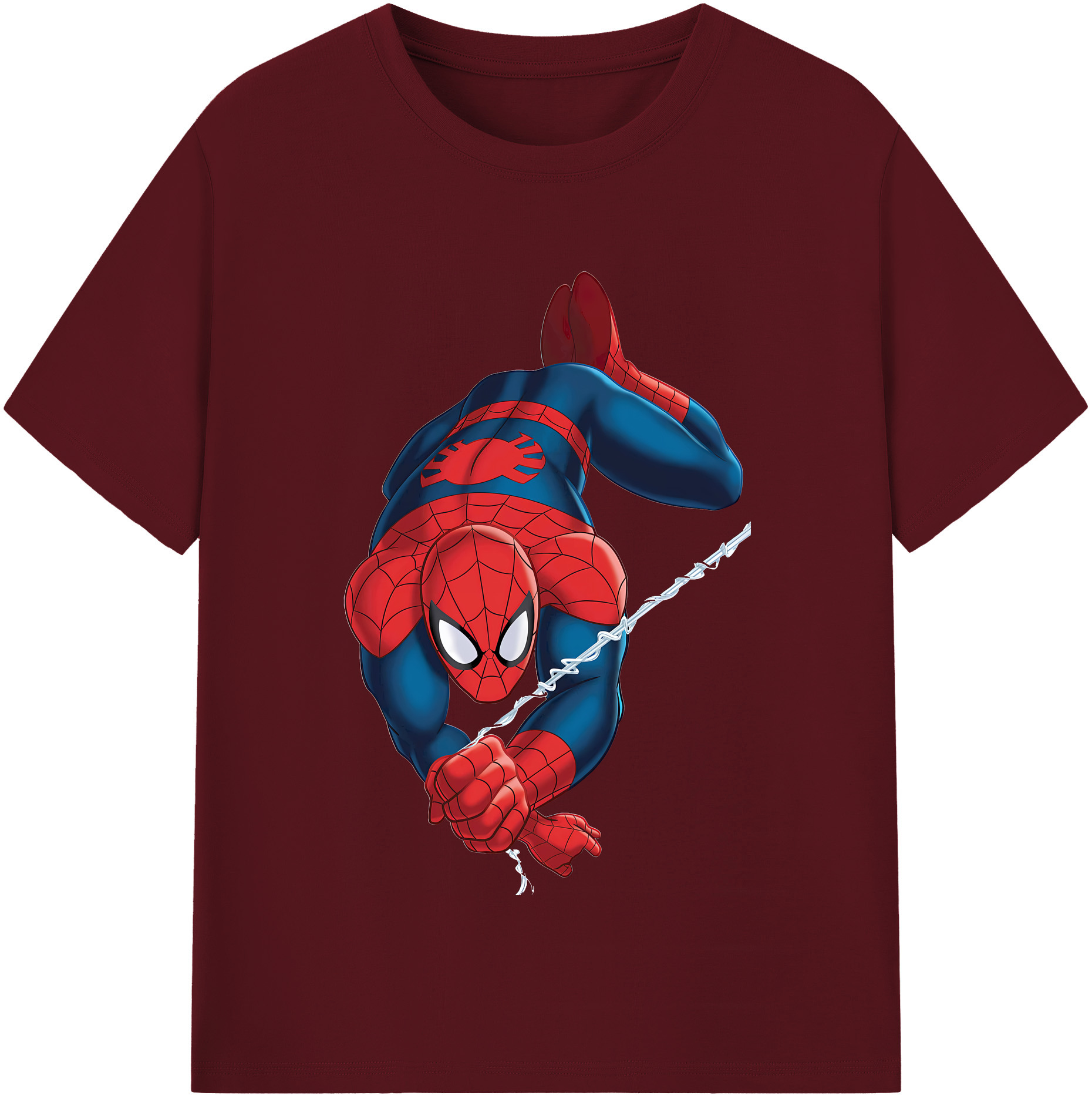 （画像用） Spider Man スパイダーマン 綿100％半袖Tシャツ（フロントプリント）